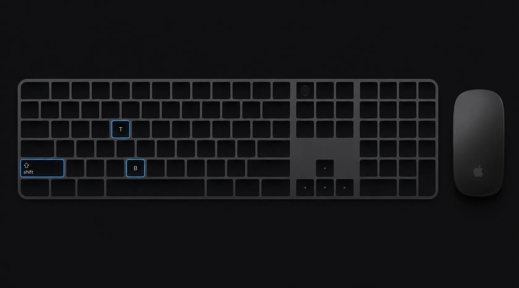 A keyboard and mouse fading into the dark